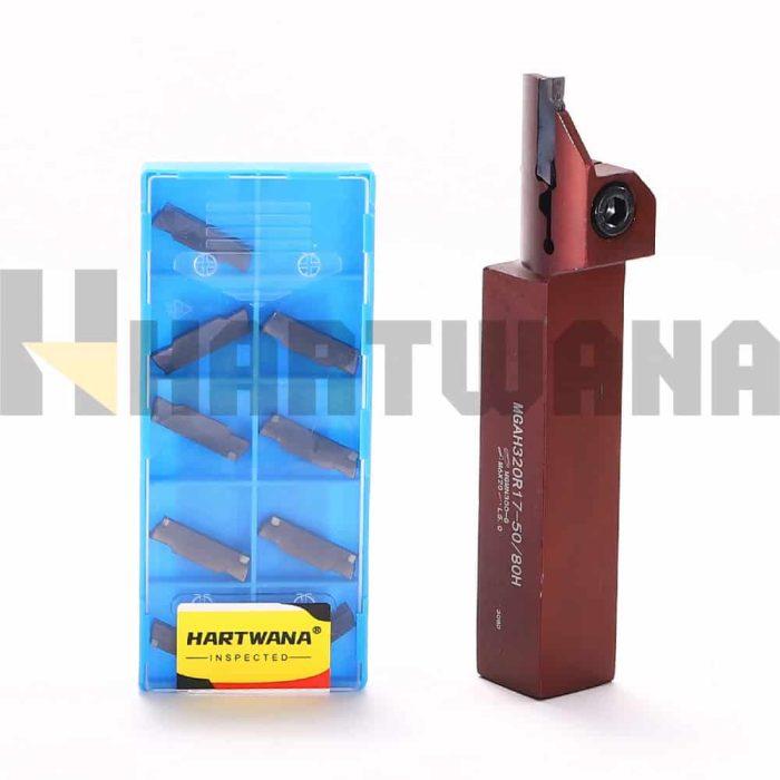 Grooving Inserts MGMN300 10PCS HARTWANA Face Grooving Tool Lathe Holder MGAH20R17 5080H