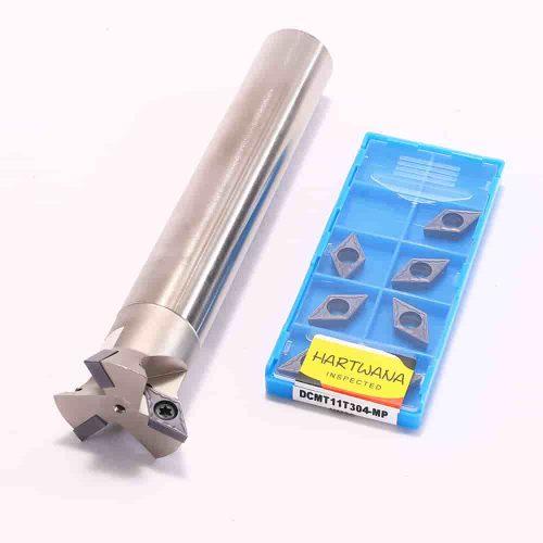 HARTWANA Dovetail Milling Cutter 60 Degree Indexable Mill Tool Holder With Carbide Inserts DCMT110204