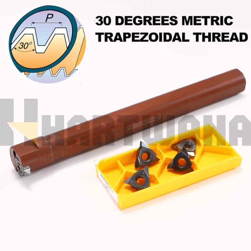 HARTWANA Lathe Threading Tool Internal Threading Boring Bar 30 Degrees Metric Trapezoidal Thread TR6.0 Threading Insert (2)