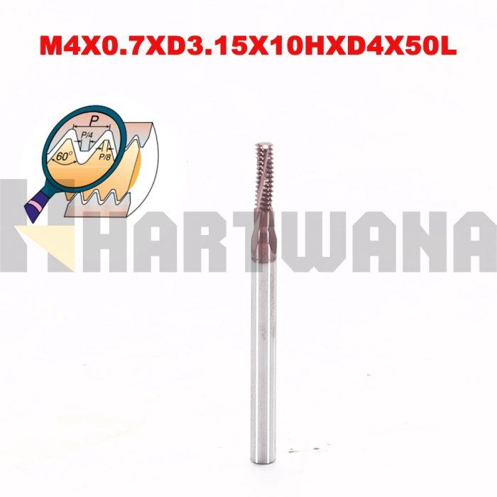 M4 Thread Mill Thread Mill solid carbide 60 Degrees M4 Thread Mill High Performance Full Tooth Type